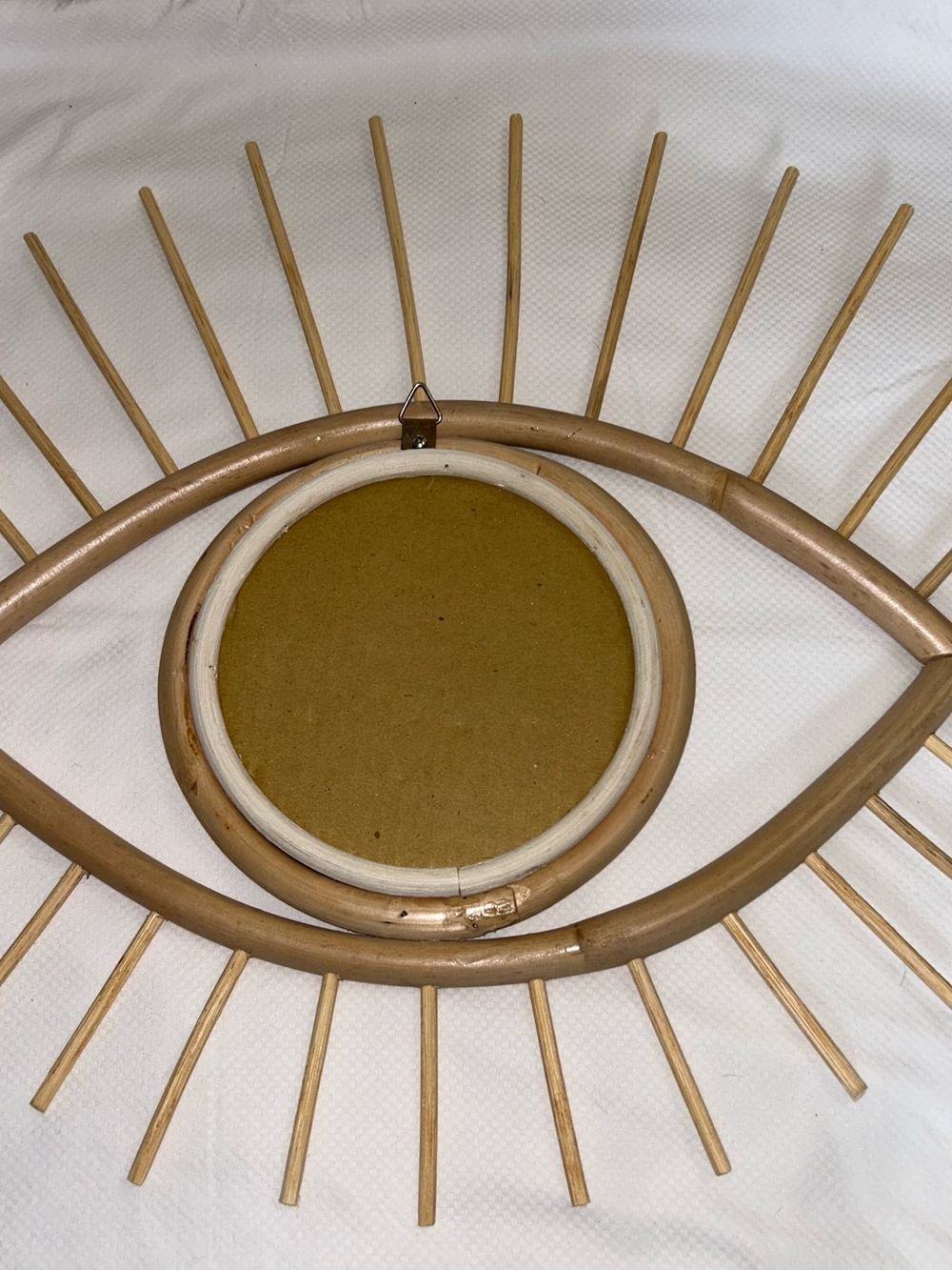 Custom wood made eye with extra stitches Eye-Shaped Wall Decor Mirror Frame
